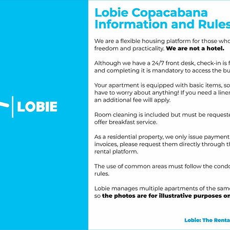 Апартаменты Lobie Copacabana Рио-де-Жанейро Экстерьер фото